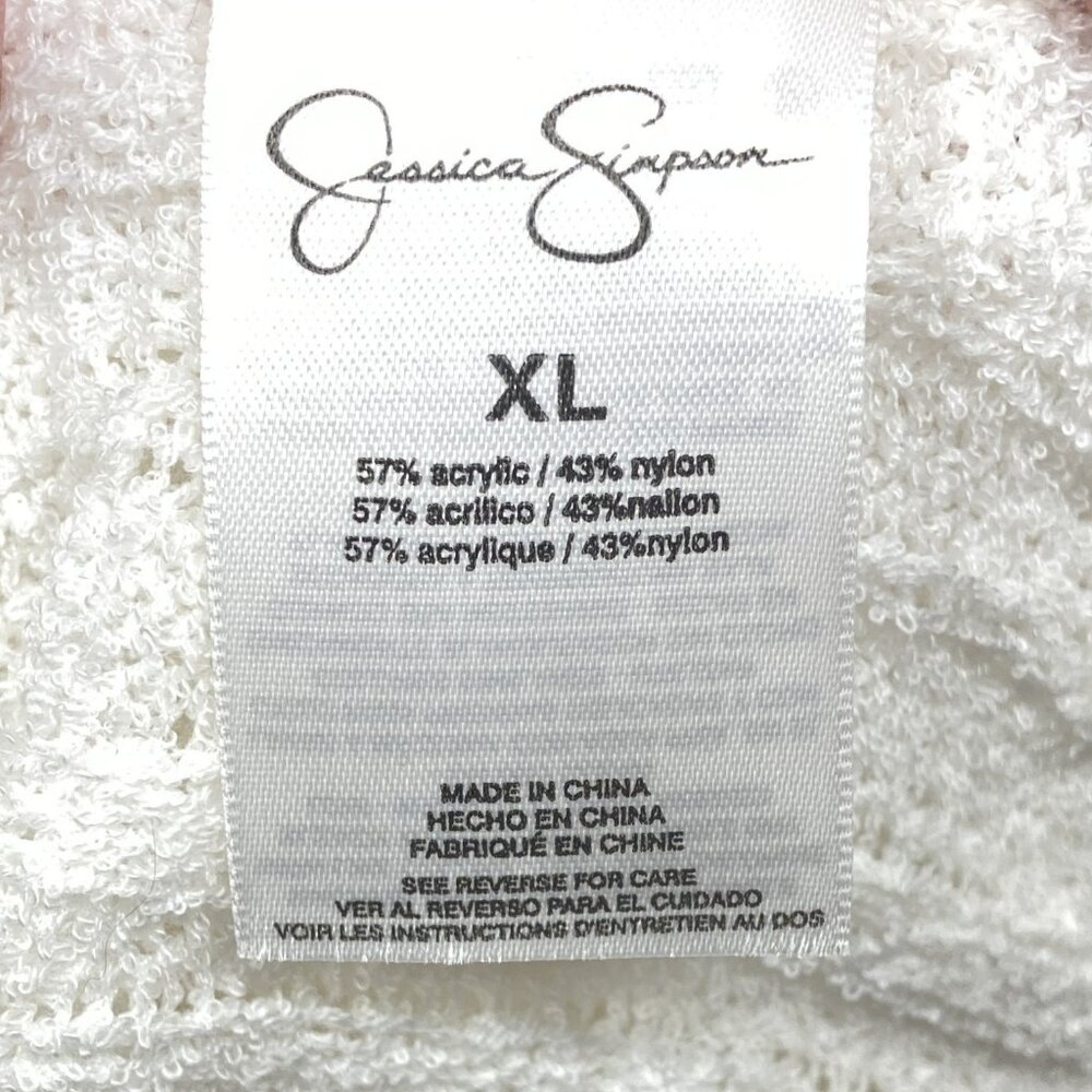 Jessica Simpson Edith Sweater Tank Top, Size XL, White Racerback V-Neck, NEW - Picture 5 of 14